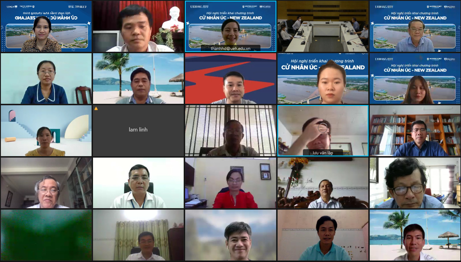 Hội nghị trực tuyến ra mắt chương trình đào tạo Tài năng Mekong của UEH.